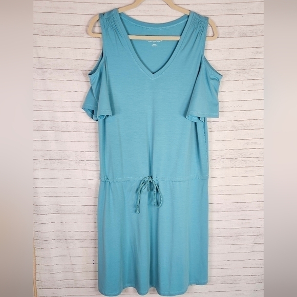 SOFT SURROUNDINGS COLD SHOULDER DRESS, SZ MEDIUM - Picture 1 of 11